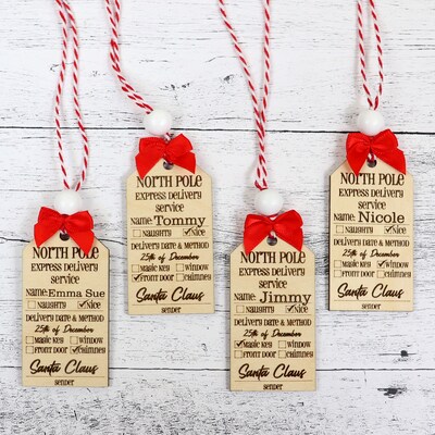 Wood Personalized Stocking and Gift Tag - image2